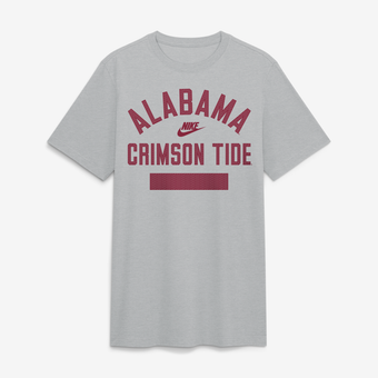 Men's Nike  Heather Gray Alabama Crimson Tide Arch Wordmark Legacy Tri-Blend T-Shirt
