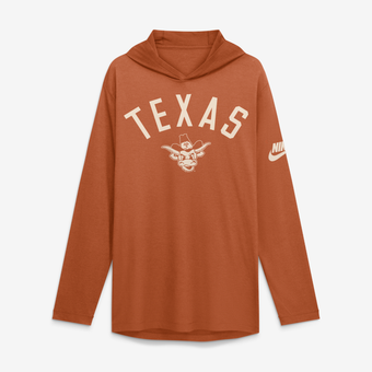 Men's Nike  Texas Orange Texas Longhorns Legacy Arch Tri-Blend Long Sleeve Hooded T-Shirt