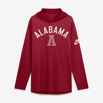 Men's Nike  Crimson Alabama Crimson Tide Legacy Arch Tri-Blend Long Sleeve Hooded T-Shirt