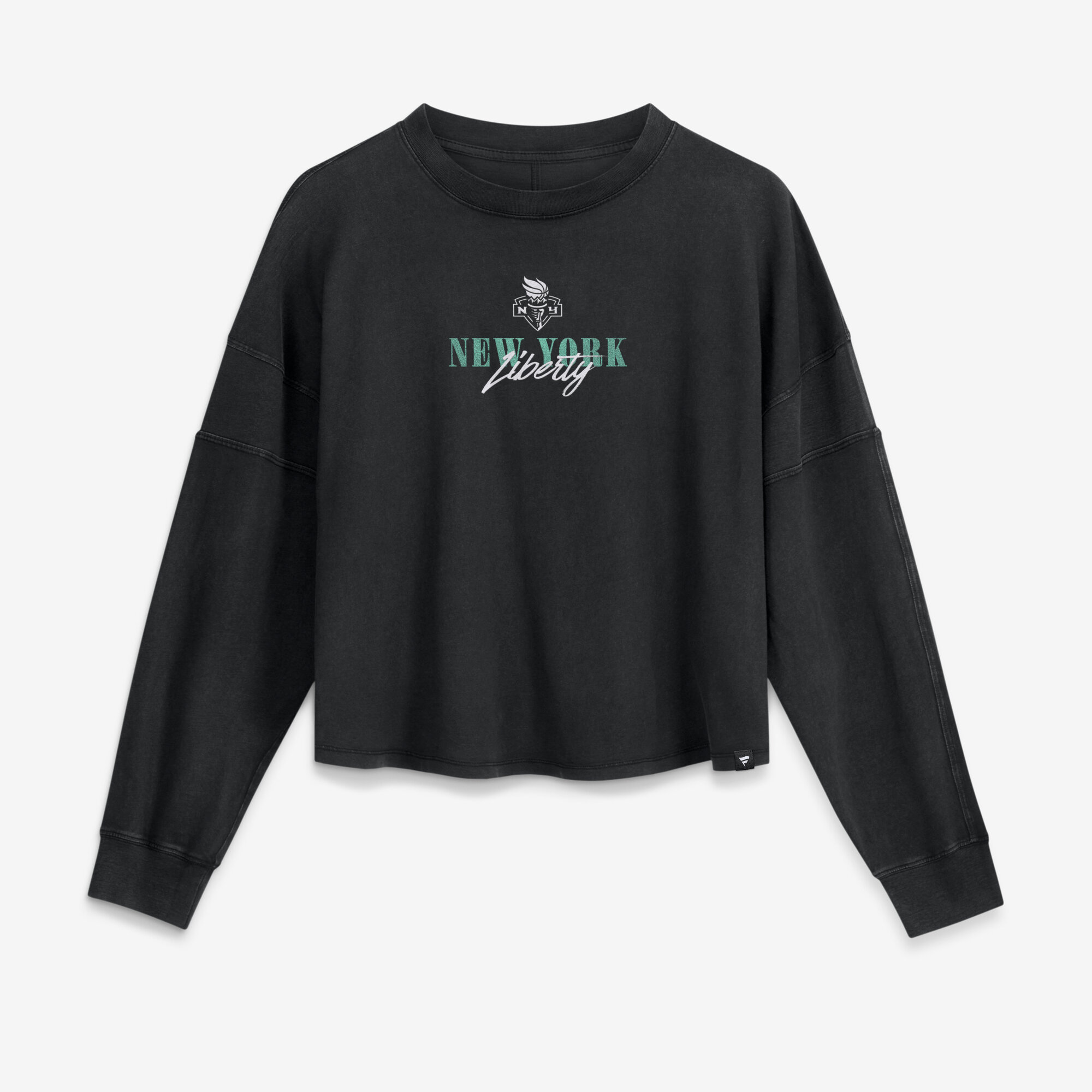 Women’s Fanatics Black New York Liberty Oversized Boxy Long Sleeve Top Women’s Fanatics Black New York Liberty Oversized Boxy Long Sleeve Top