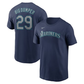 Men's Nike Cal Raleigh Navy Seattle Mariners Name & Number Player Nickname T-Shirt