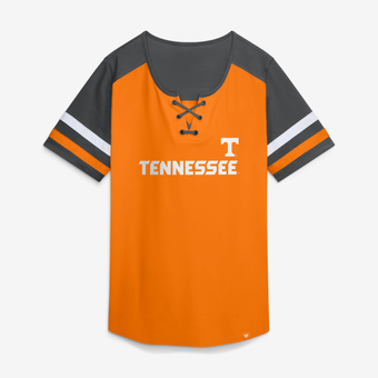 Women's Fanatics Tennessee Orange Tennessee Volunteers Power Play Athena Lace-Up T-Shirt