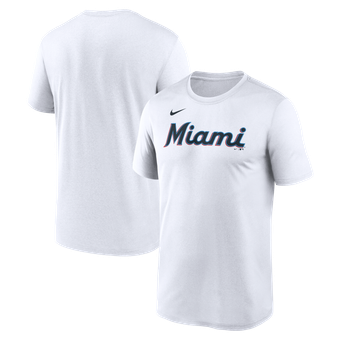 Men's Nike White Miami Marlins New Legend Wordmark Dri-FIT T-Shirt