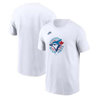 Men's Nike White Toronto Blue Jays Cooperstown Collection Logo T-Shirt