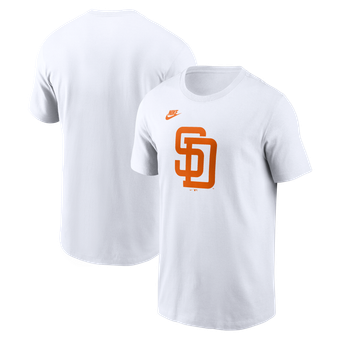 Men's Nike White San Diego Padres Cooperstown Collection Logo T-Shirt