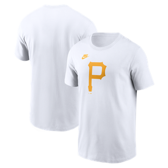 Men's Nike White Pittsburgh Pirates Cooperstown Collection Logo T-Shirt