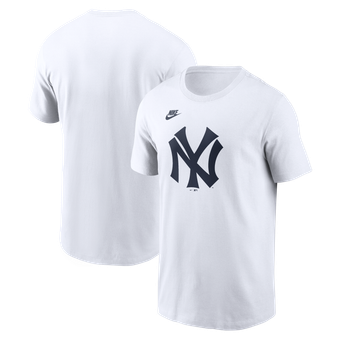 Men's Nike White New York Yankees Cooperstown Collection Logo T-Shirt