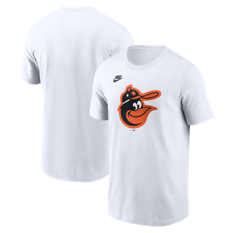 Men's Nike White Baltimore Orioles Cooperstown Collection Logo T-Shirt