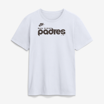 Men's Nike White San Diego Padres Cooperstown Collection Wordmark T-Shirt