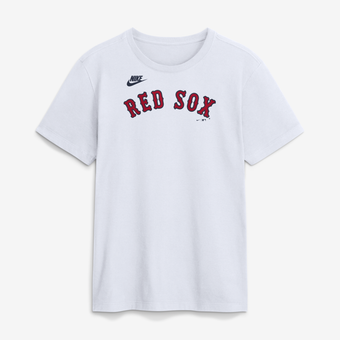 Men's Nike White Boston Red Sox Cooperstown Collection Wordmark T-Shirt