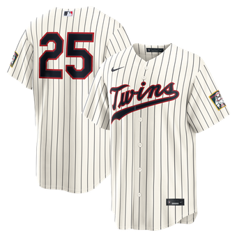 Men's Nike Byron Buxton Cream Minnesota Twins 2026 Field of Dreams Stadium Jersey