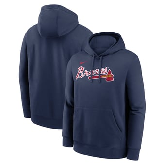 Men's Nike Navy Atlanta Braves Dri-FIT Club Hoodie