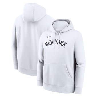 Men's Nike White New York Yankees Dri-FIT Club Hoodie