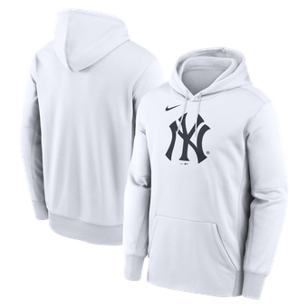 Men's Nike White New York Yankees Logo Club Hoodie