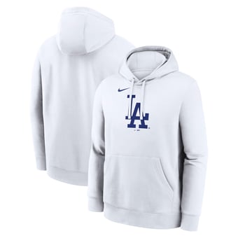 Men's Nike White Los Angeles Dodgers Logo Club Hoodie