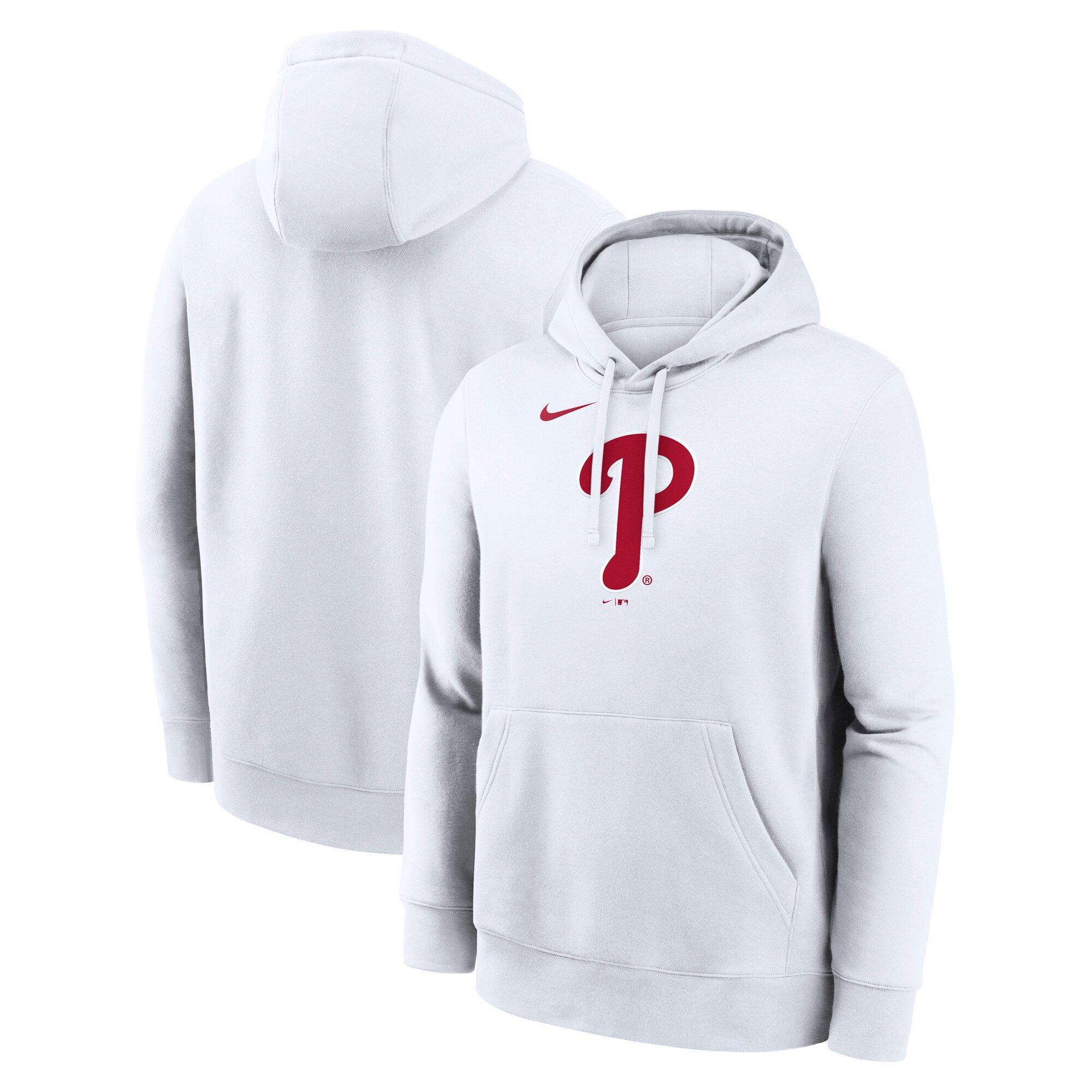Men's Nike White Philadelphia Phillies Logo Club Hoodie