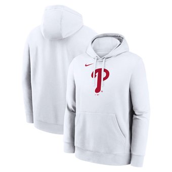 Men's Nike White Philadelphia Phillies Logo Club Hoodie