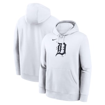 Men's Nike White Detroit Tigers Logo Club Hoodie