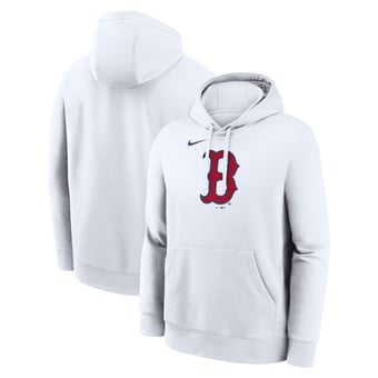 Men's Nike White Boston Red Sox Logo Club Hoodie