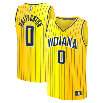 Youth Fanatics Tyrese Haliburton Gold Indiana Pacers Fast Break Jersey - Statement Edition