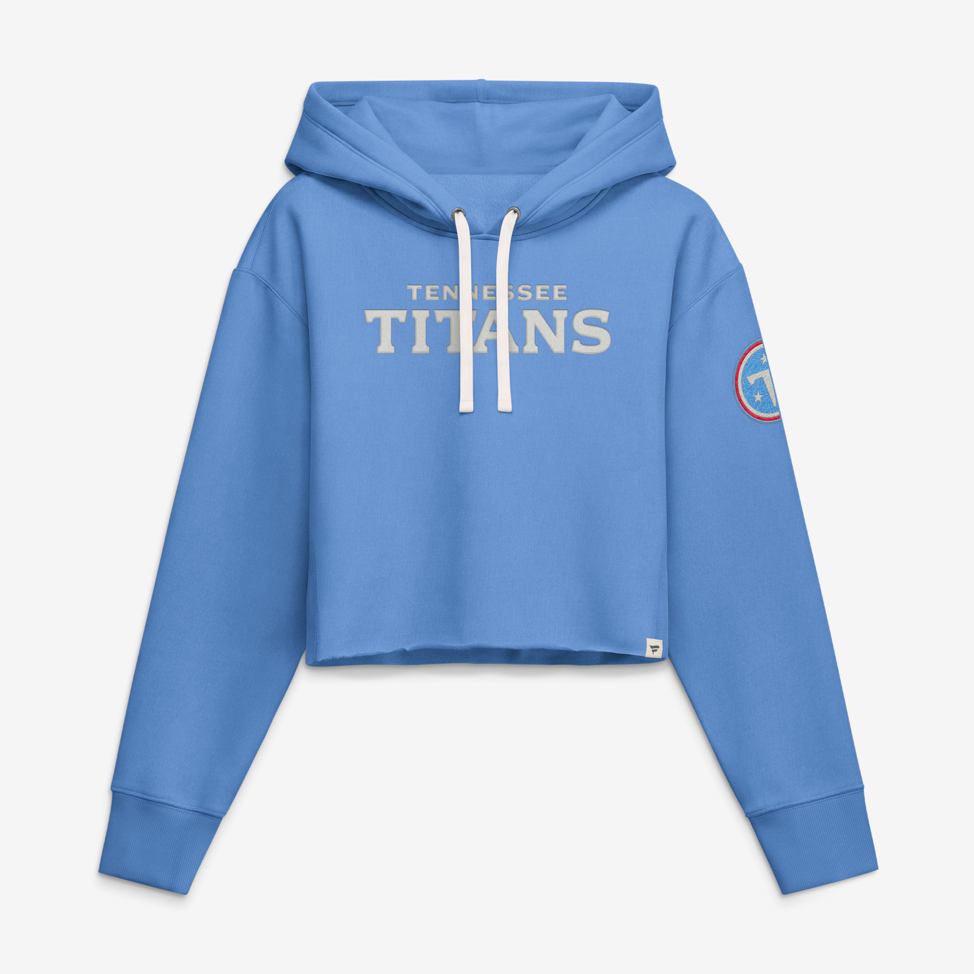 Women’s Fanatics Blue Tennessee Titans Oversized Heritage Cropped Hoodie Women’s Fanatics Blue Tennessee Titans Oversized Heritage Cropped Hoodie
