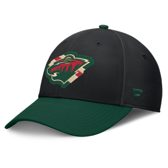 Men's Fanatics  Black/Green Minnesota Wild Stretch Hat