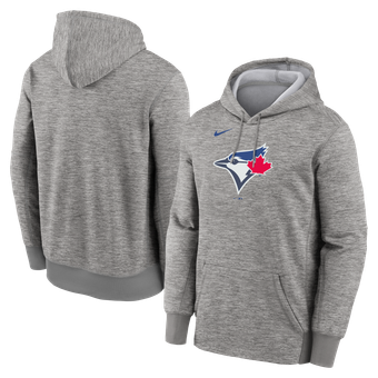 Men's Nike Heather Gray Toronto Blue Jays Primary Logo Therma Hoodie