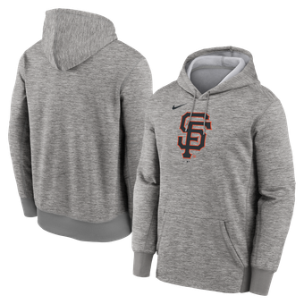Men's Nike Heather Gray San Francisco Giants Primary Logo Therma Hoodie