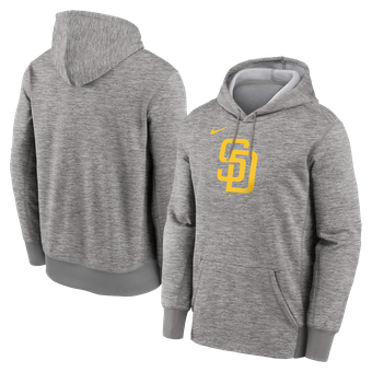 Men's Nike Heather Gray San Diego Padres Primary Logo Therma Hoodie