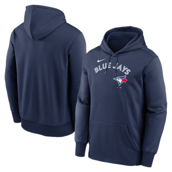 Men's Nike Navy Toronto Blue Jays Primary Wordmark Therma Hoodie