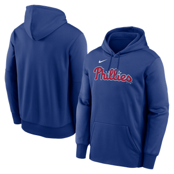 Men's Nike Royal Philadelphia Phillies Primary Wordmark Therma Hoodie