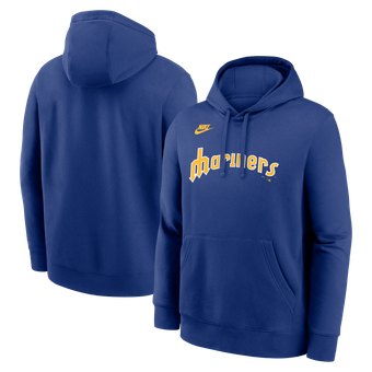 Men's Nike Royal Seattle Mariners Cooperstown Collection Wordmark Club Hoodie