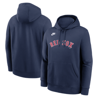 Men's Nike Navy Boston Red Sox Cooperstown Collection Wordmark Club Hoodie