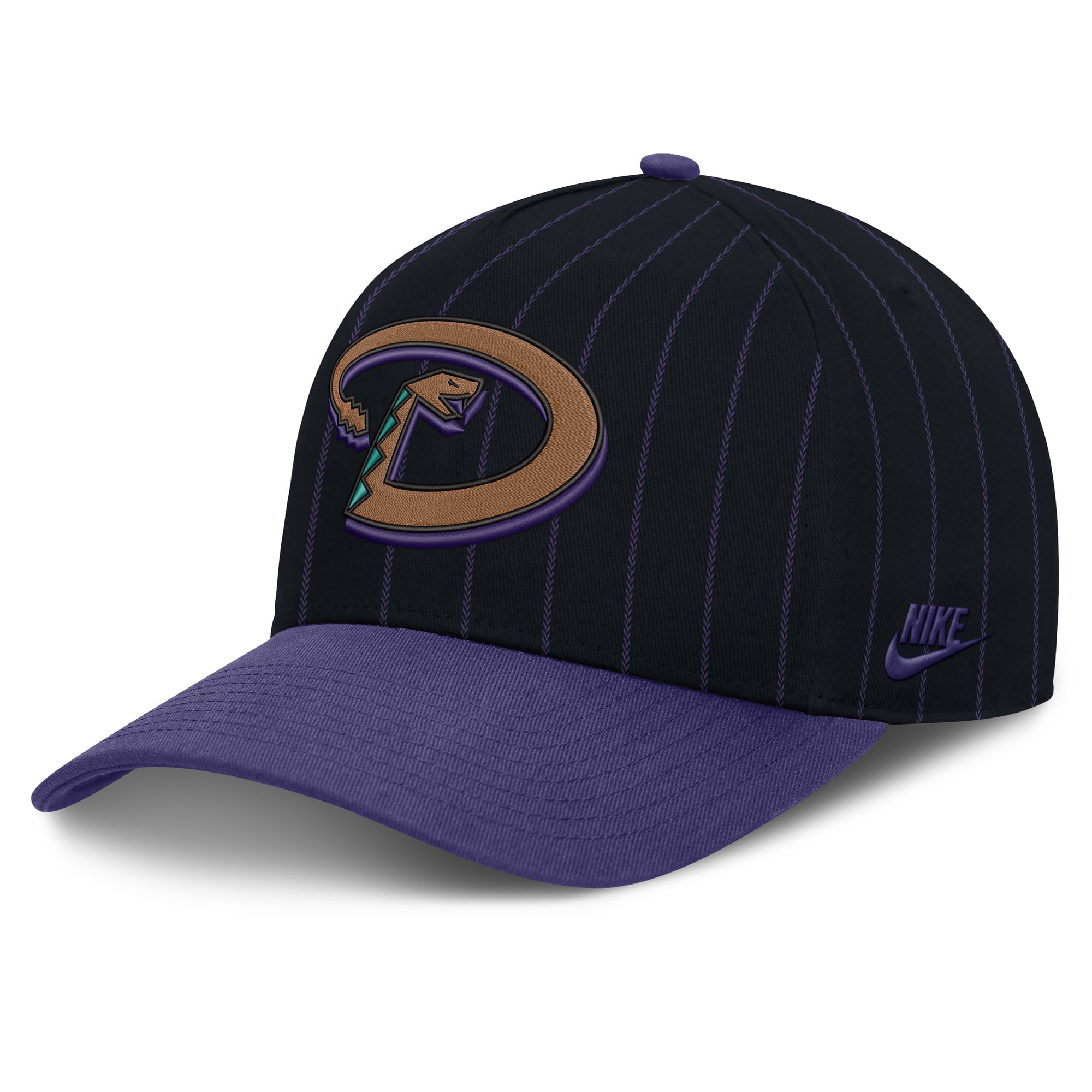 Male Nike Black/Purple Arizona Diamondbacks Cooperstown Rise A-Frame Adjustable Hat