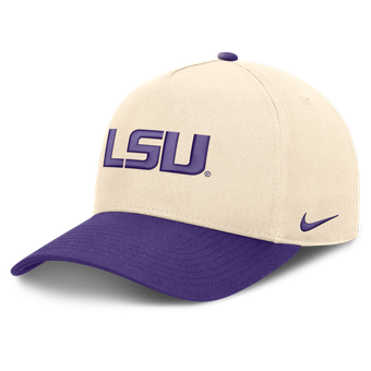 Unisex Nike  Natural/Purple LSU Tigers Campus Prep Rise Adjustable Hat