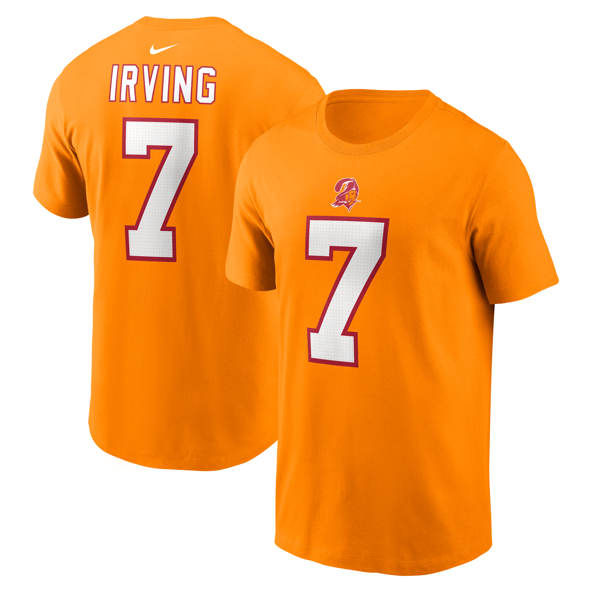 Men's Nike Bucky Irving Orange Tampa Bay Buccaneers Name & Number T-Shirt