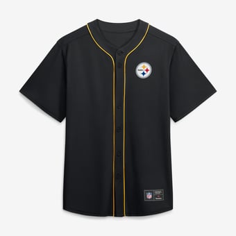 Men's Fanatics Black Pittsburgh Steelers After Hours Button-Up Baseball Top