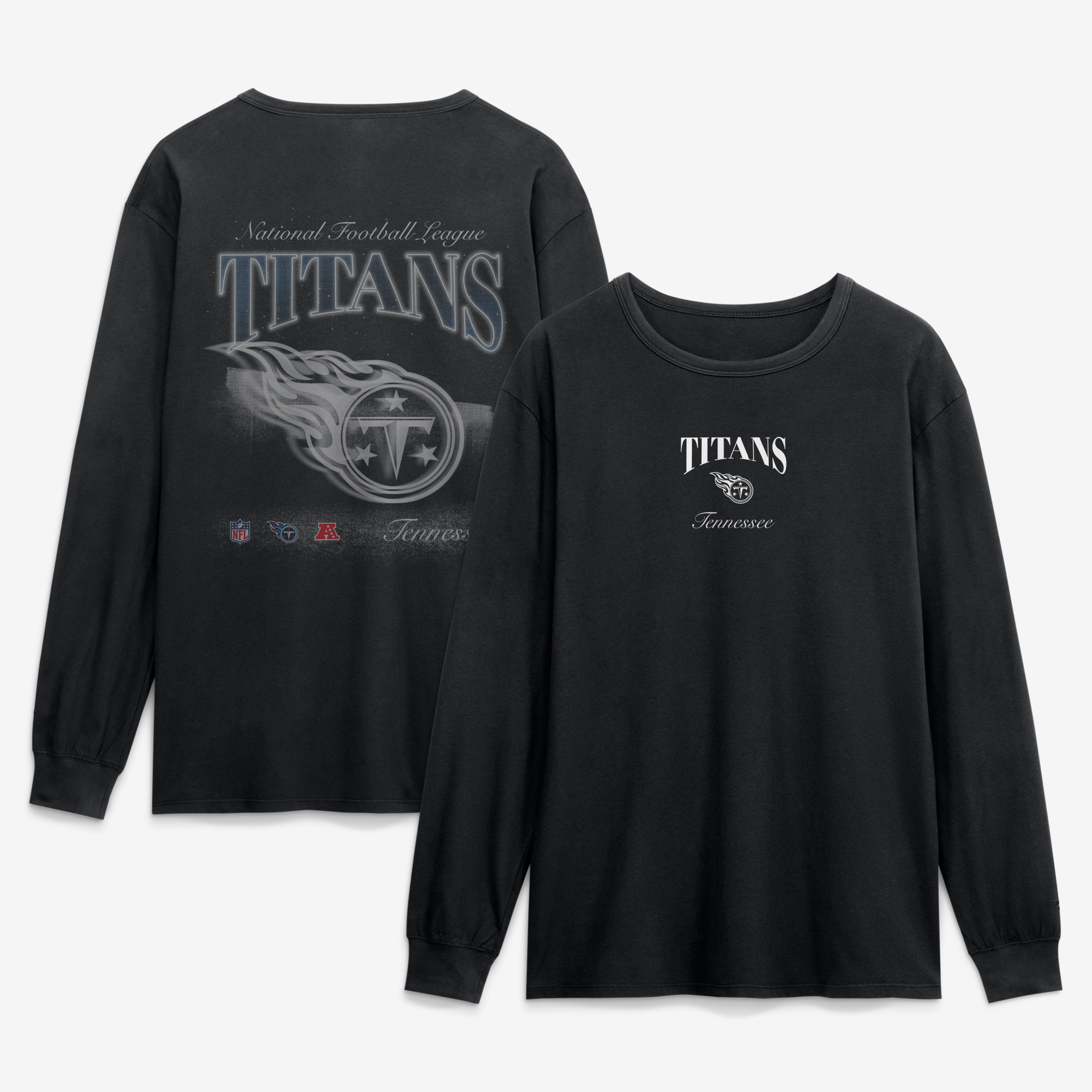 Men's Fanatics Black Tennessee Titans Midnight Falls Long Sleeve T-Shirt