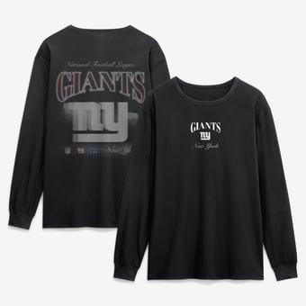 Men's Fanatics Black New York Giants Midnight Falls Long Sleeve T-Shirt