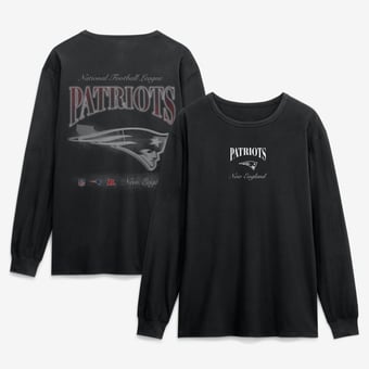 Men's Fanatics Black New England Patriots Midnight Falls Long Sleeve T-Shirt