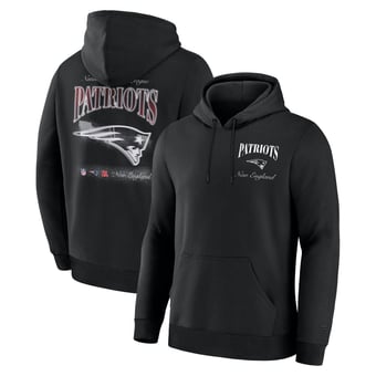 Men's Fanatics Black New England Patriots Nightfall Long Sleeve Fleece Hoodie