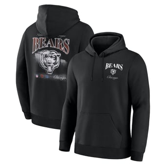 Men's Fanatics Black Chicago Bears Nightfall Long Sleeve Fleece Hoodie