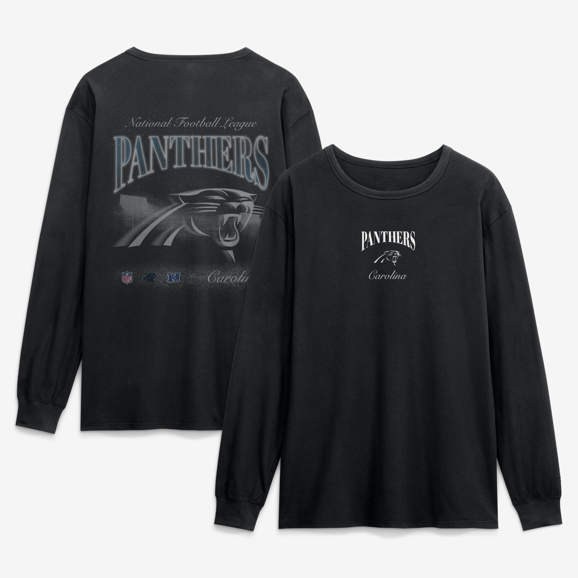 Fanatics Men's Black Carolina Panthers Midnight Falls Long-Sleeve T-Shirt - Black
