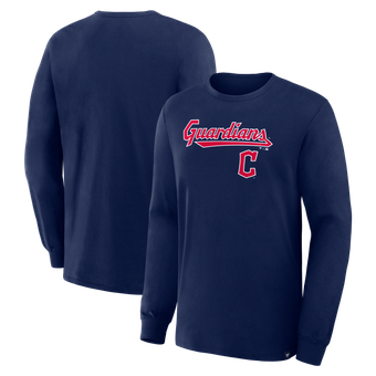 Men's Fanatics Navy Cleveland Guardians Lock-Up Legacy Long Sleeve T-Shirt