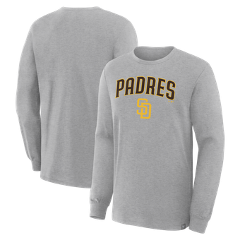 Men's Fanatics Heather Gray San Diego Padres Lock-Up Legacy Long Sleeve T-Shirt