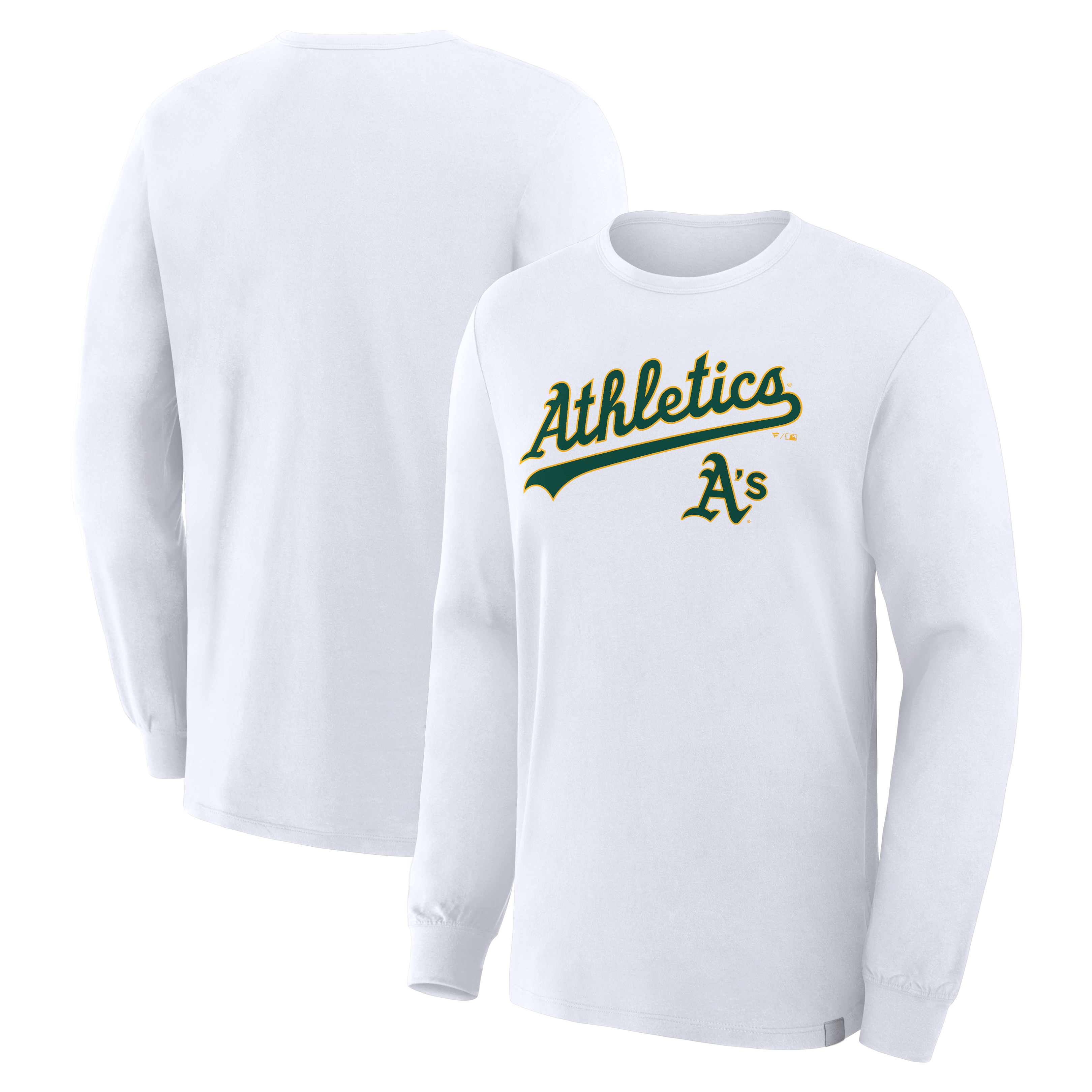 Men's Fanatics White Athletics Lock-Up Legacy Long Sleeve T-Shirt