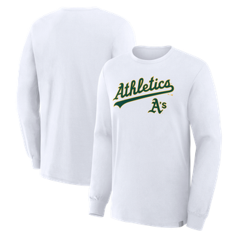 Men's Fanatics White Athletics Lock-Up Legacy Long Sleeve T-Shirt