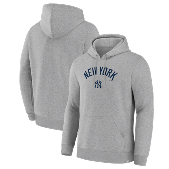 Men's Fanatics Heather Gray New York Yankees Lock-Up Legacy Hoodie