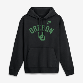 Men's Nike Black Oregon Ducks Legacy Arch Club Hoodie