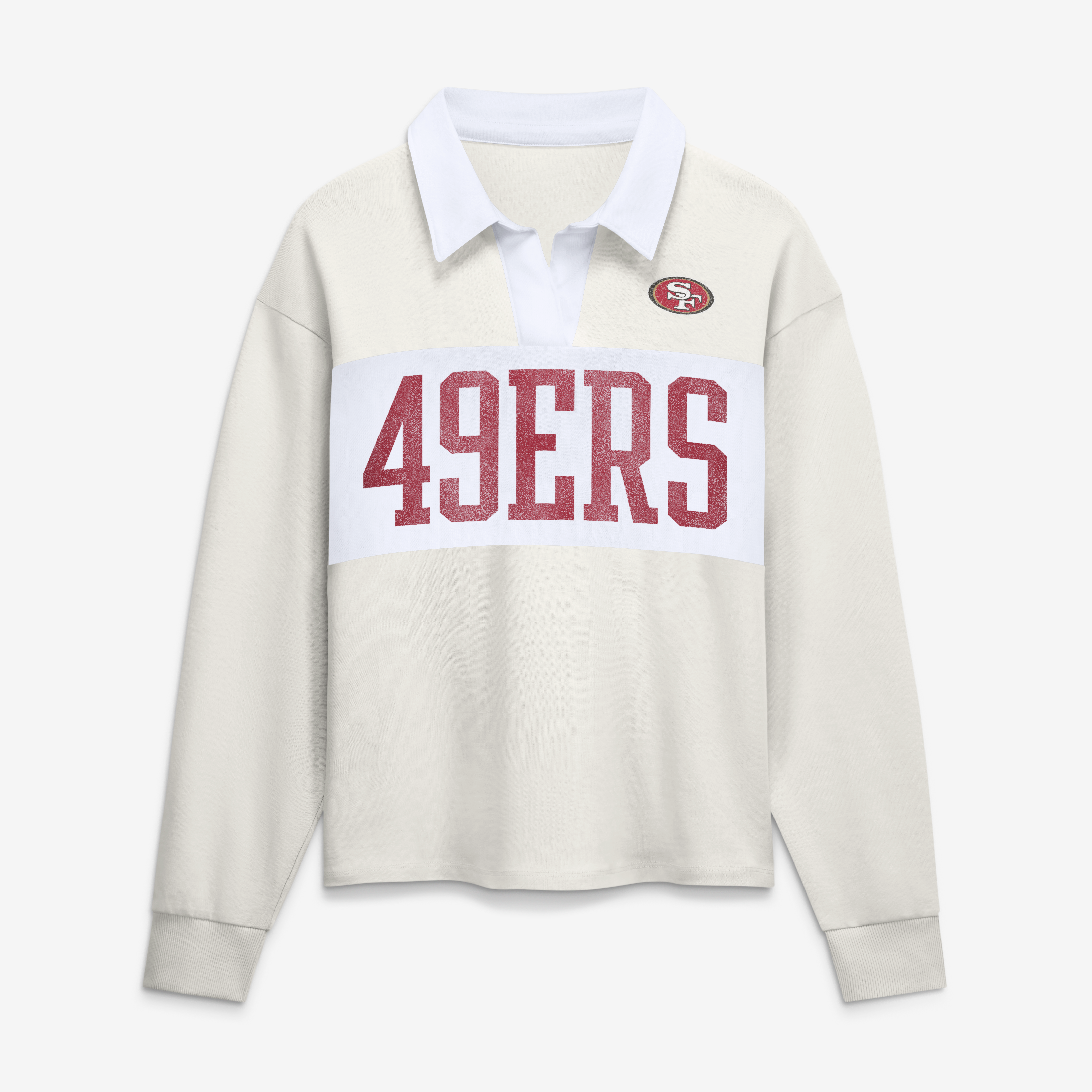 Women’s Fanatics Cream San Francisco 49ers Heritage Play Action Rugby Long Sleeve Polo Women’s Fanatics Cream San Francisco 49ers Heritage Play Action Rugby Long Sleeve Polo